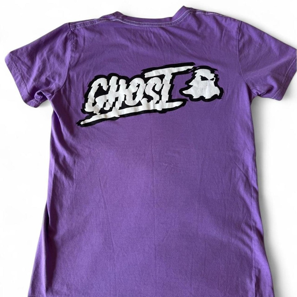 Ghost Energy Purple Graphic T Shirt Men's Small Streetwear Gym Tee